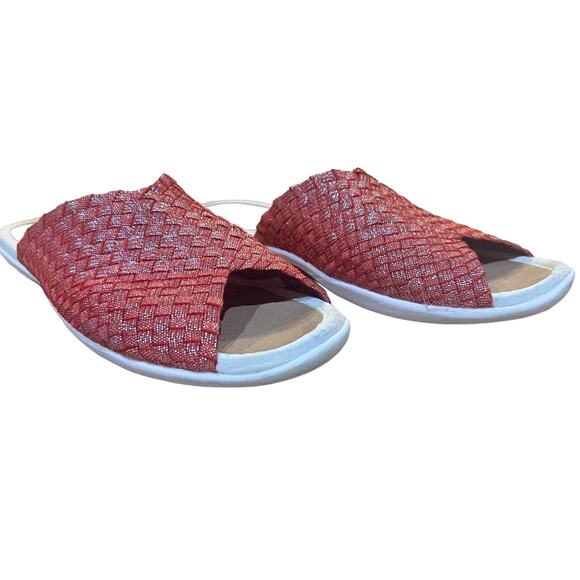 Bernie Mev. Women's Bon Bon Sandals Red Shimmer size EU 37 US 7 - Picture 8 of 12